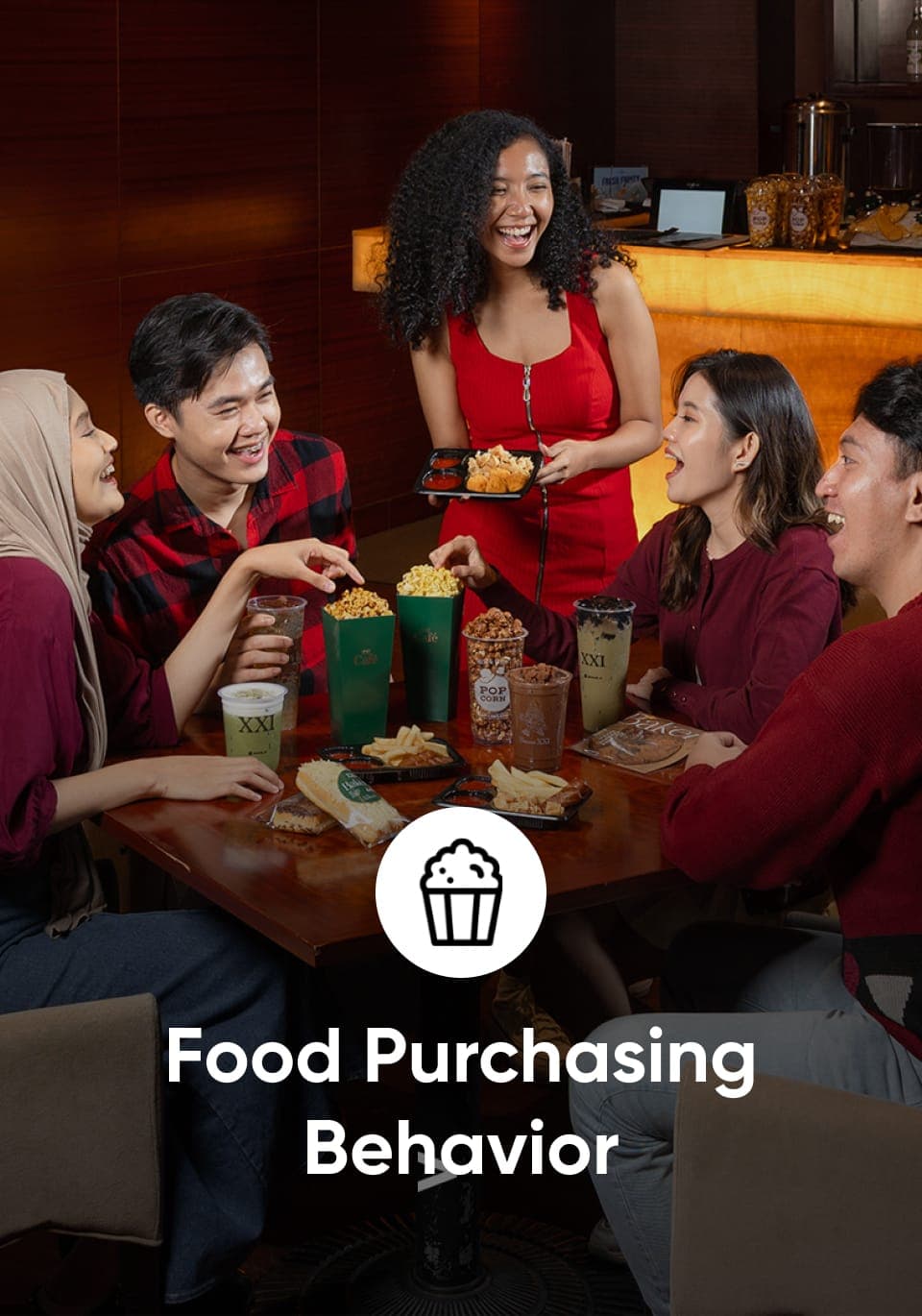 Food purchasing behavior illustration
