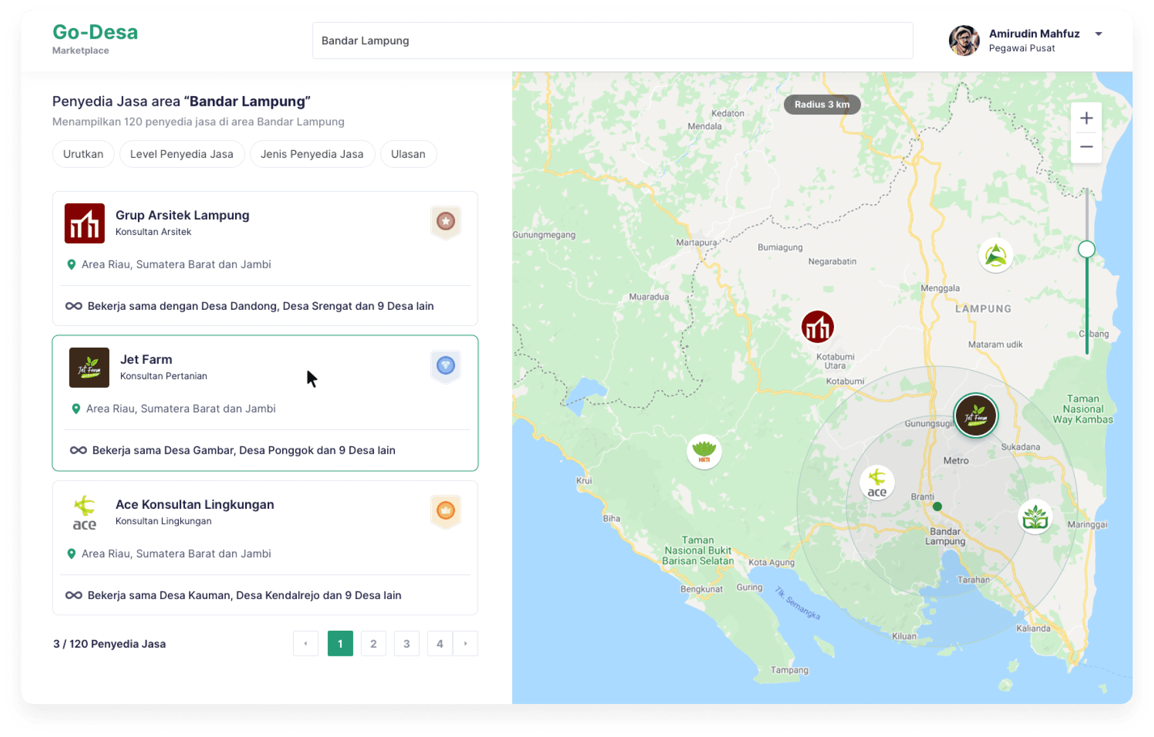 Go Desa platform showcase