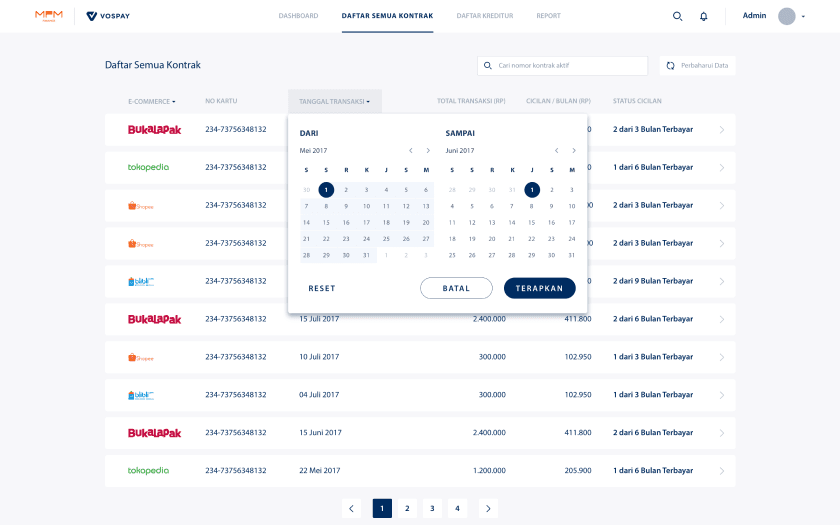 Vospay interface screen 5