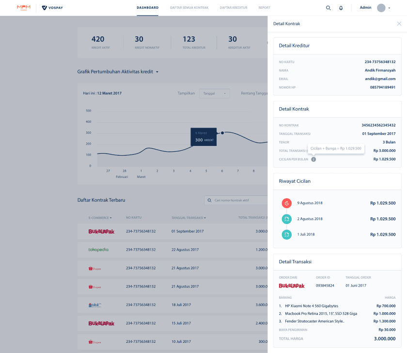 Vospay interface screen 6