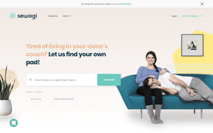 Sewagi coliving desktop home