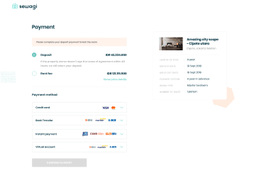 Sewagi coliving rent 6 payment