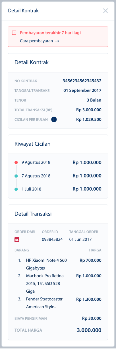 Vospay mobile app screen 5