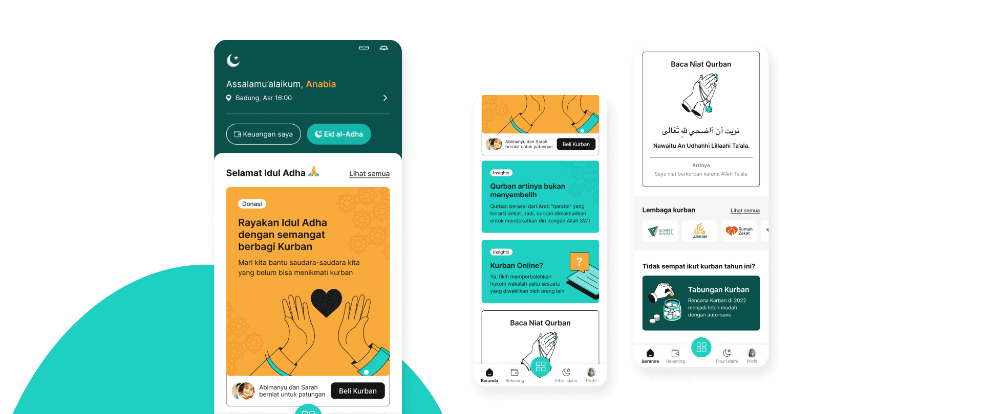 Financial app interface