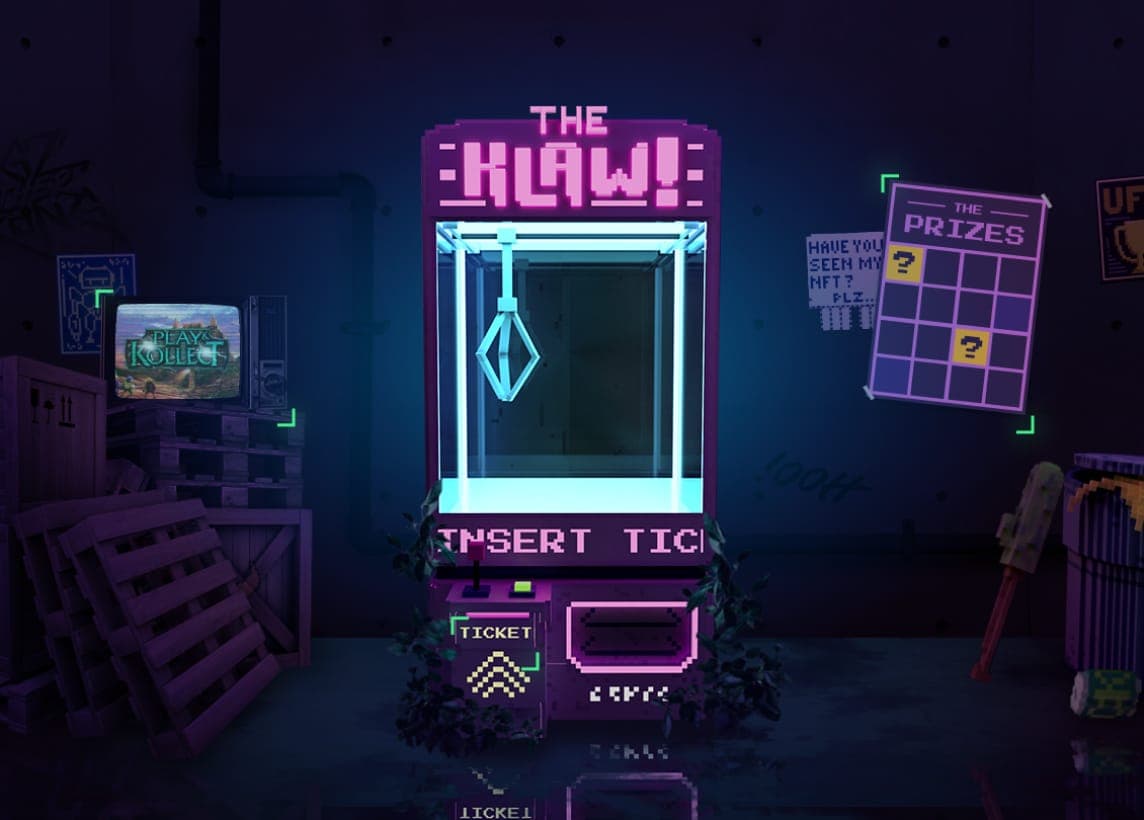 The Klaw! game interface with expanded environment and interaction animations